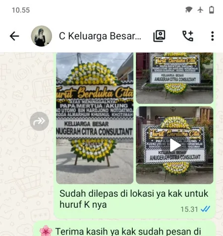 Pengiriman Papan Bunga Duka Sukun